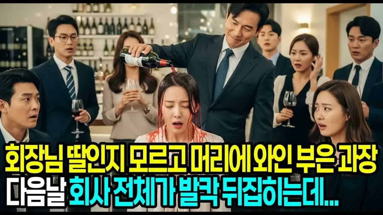 회장 딸인 줄도 모르고 내 머리에 와인을 부어버린 과장… 다음 날 인사발령 공지가 뜨며 회사 전체가 얼어붙은 이유