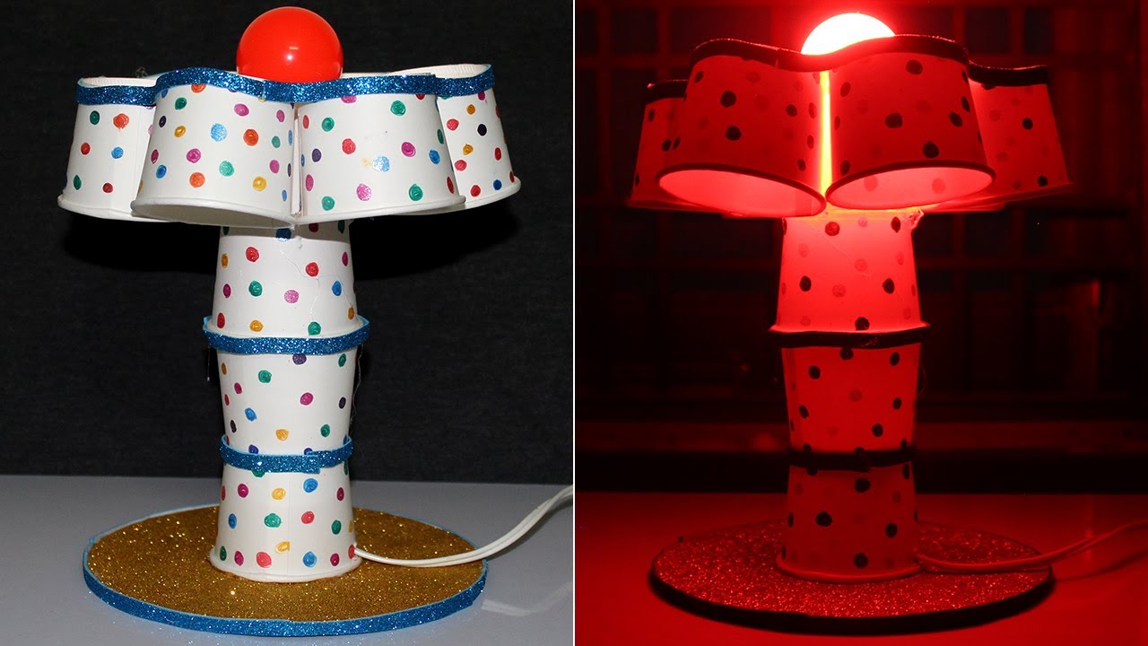 Show Lamp Making at Home | Show Lamp Making with Paper Cups | Paper Cup ...