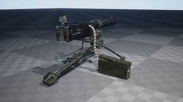 Unreal Engine 4- MG08 German Heavy machine gun animations