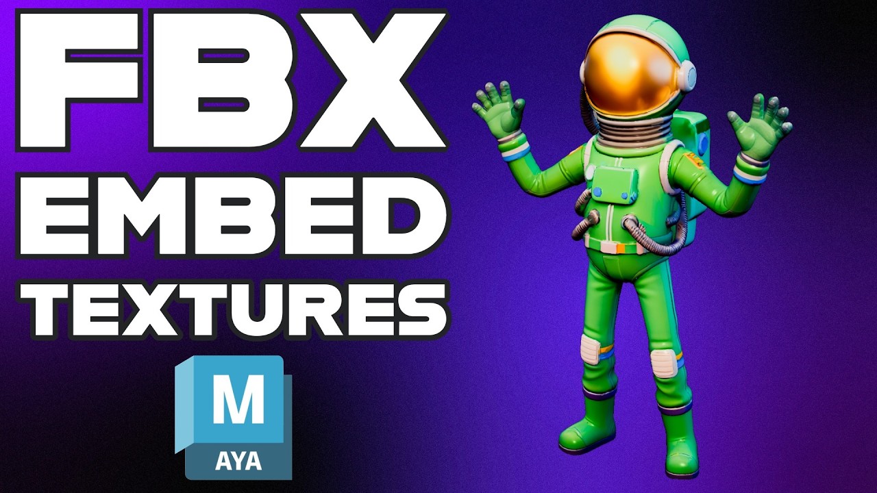 How to Export FBX With Embedded Textures in Maya (Embed Media Setup ...