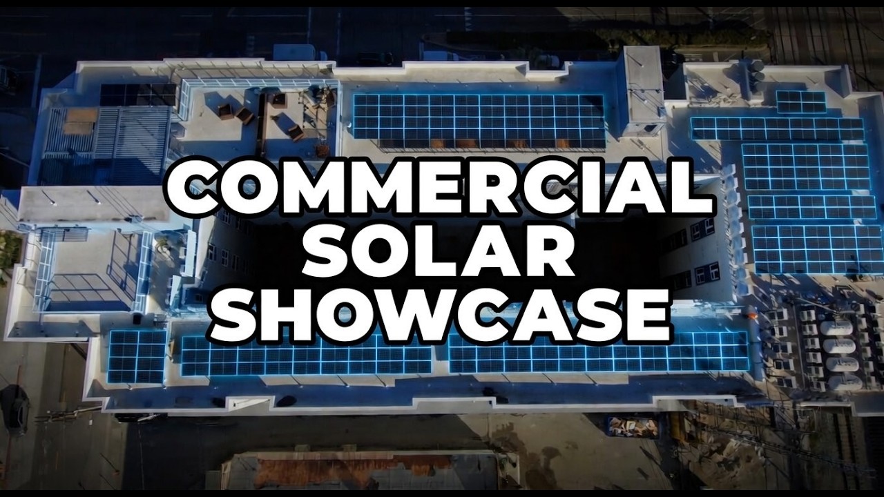 Commercial Solar Showcase — drone view of ACS commercial installations