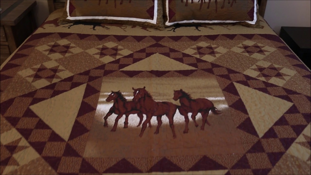Horse Country Western Style Quilt Set YouTube