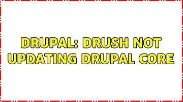 Drupal: Drush not updating Drupal core (2 Solutions!!)