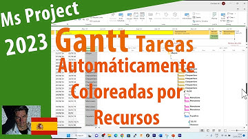 #102 Ms Project 2023 ● Gantt Coloreado Automáticamente Por Recursos ● Simple