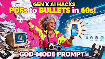 Gen X AI Prompts: Summarize PDFs in 60 Seconds + God-Mode Workflow (No More 90s Paper Hell!)