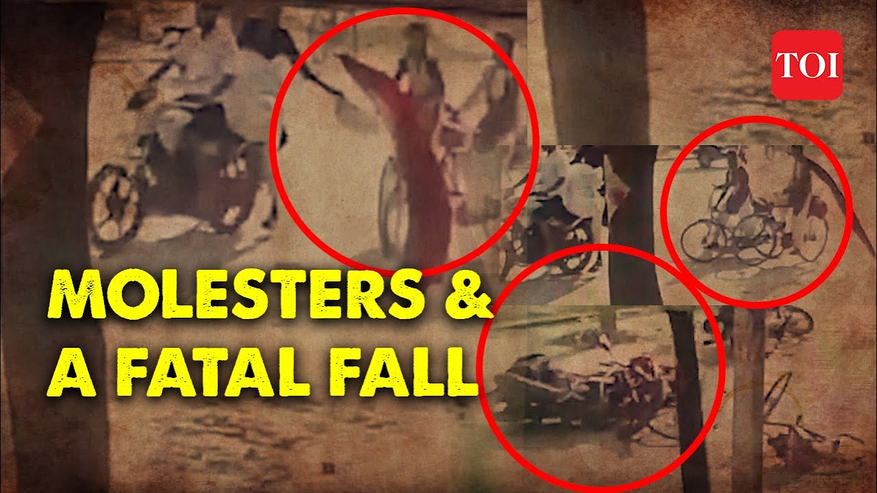 Chilling accident caught on CAM Girl falls off bicycle, run over by