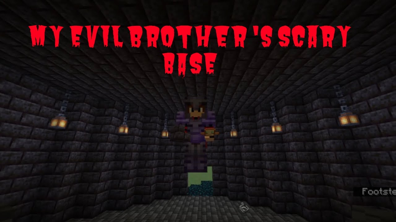 My EVIL villain brother built a evil base in Minecraft - YouTube