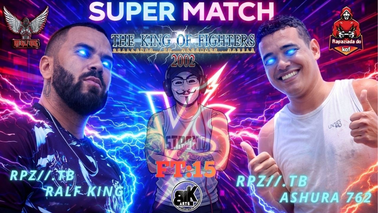 LIVE: DUELO DE GIGANTES MAS UMA SUPER MATCH  RALF KING VS ASHURA FT15   #jogos #kof2002combos