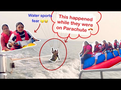This happened while Parachute Ride 😳 | They did a prank in alibag | Water sports day with family