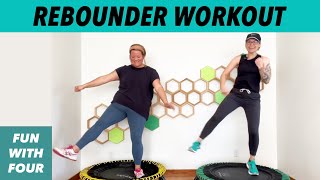 20 Minute Gentle Trampoline Rebounder Workout 'Fun With Four' Beginner Senior