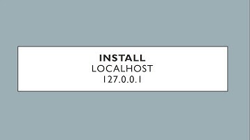 Install Localhost 127.0.0.1 to build website on your Computer -- part 3