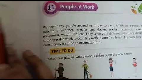 Class III ... E.V.S ... Ch-11:-  People at work