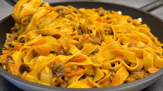 This secret recipe has conquered everyone! Incredibly delicious eggplant pasta! Easy recipe.