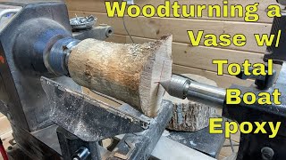 Woodturning a Vase with Total Boat Resin