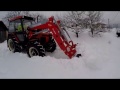 Zetor 7745 + celny nakladac vs. sneh / Zetor 7745 loader vs. snow / Zetor z turem odśnieżanie