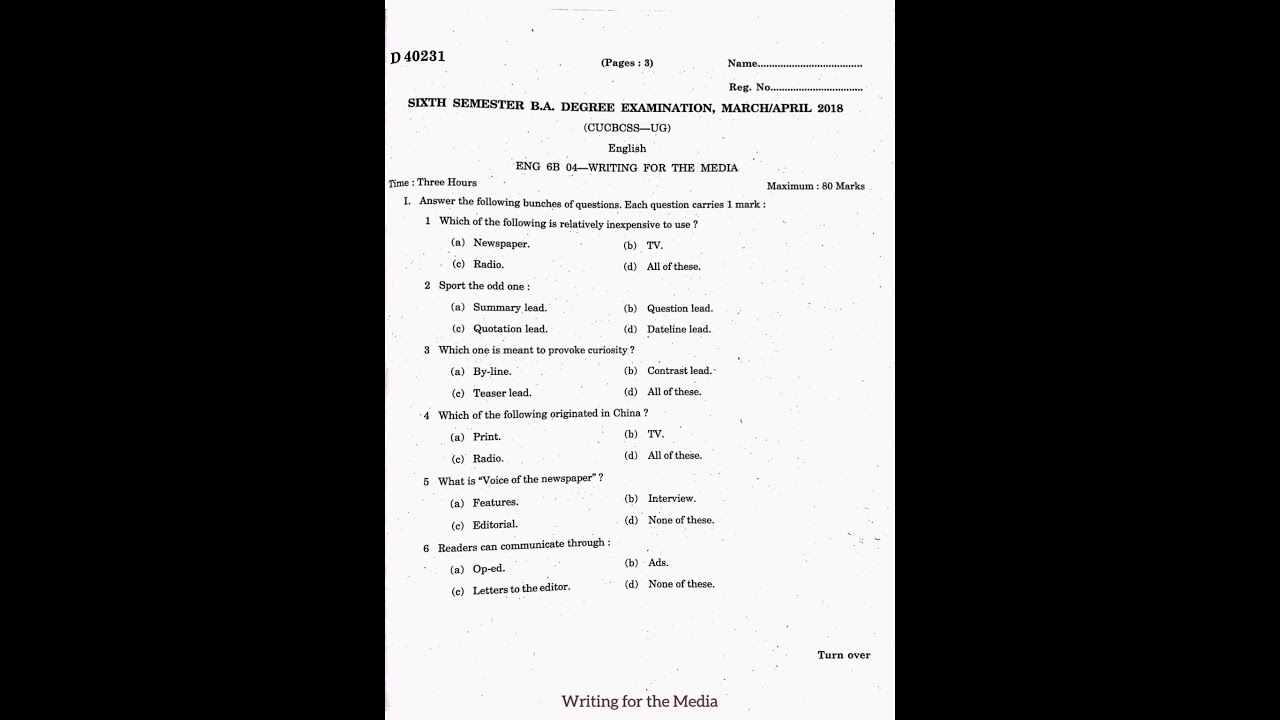 Calicut University Previous Question Papers And Answers Pdf Calicut University Previous Question Papers And Answers Pdf