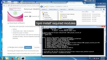 Run Selenium WebDriver Recipe Tests