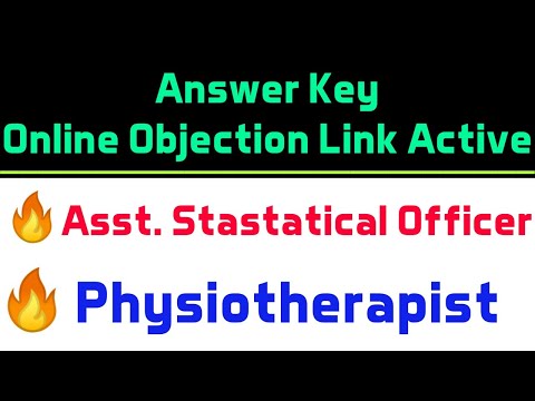 RPSC: Answers Key/Online Objection for Asst. Statistical Officer/Physiotherapist