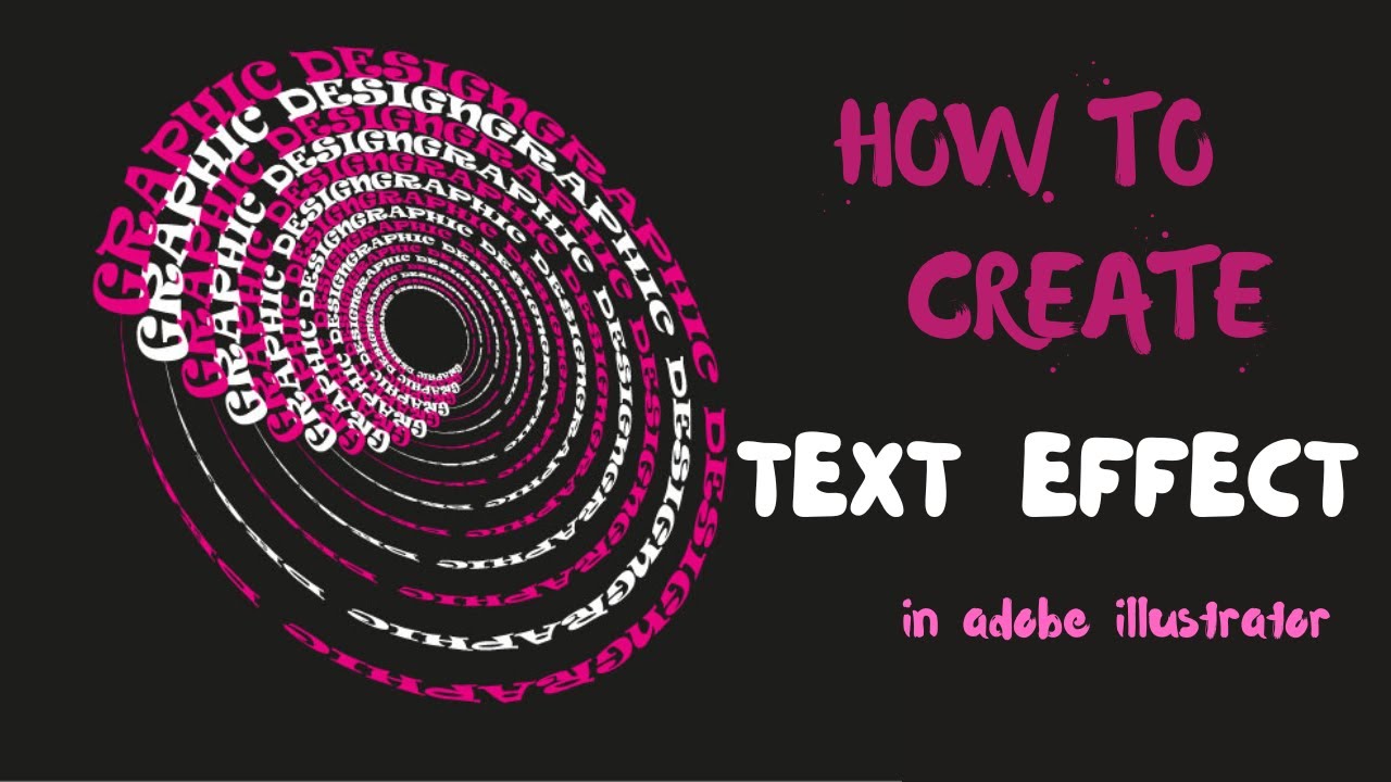 How to create a text effect in adobe illustrator - YouTube