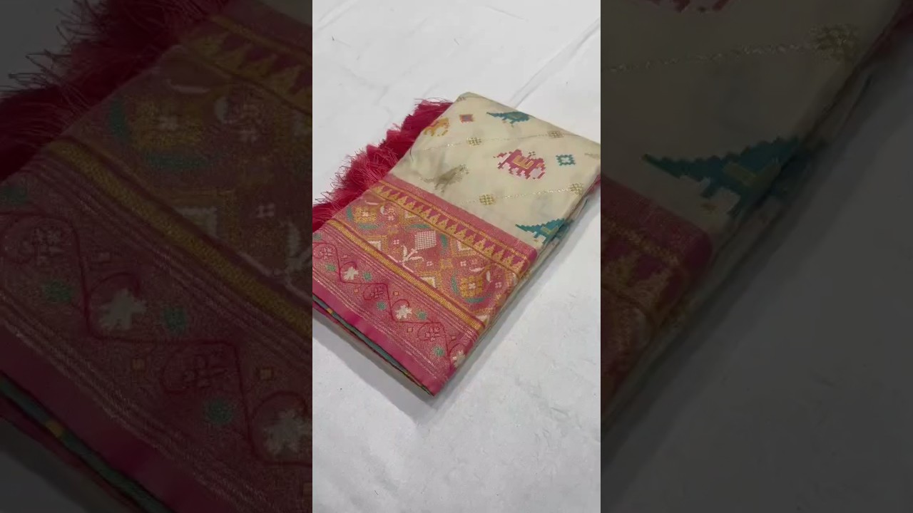 Patola Leheriya Peacock Ikkat Saree
