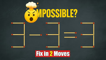 👉 Can You Solve This Impossible Equation? | 3 - 3 = 3 Matchstick Puzzle 🧠🔥