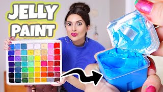 Testing *that* VIRAL GIANT JELLY GOUACHE Paint Set *Very Honest Review*