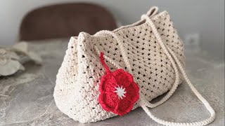How to Make a Very Simple Crochet Hand and Shoulder Bag Step by Step Handmade Crochet Bag | Easy DIY
