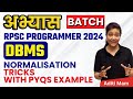 Rpsc programmer 2024  dbms  normalization tricks with pyqs example cl 08 by aditi mam