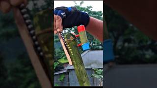 Create a DIY ceiling shot gun with new color balloons and steel balls #bamboo #toys #diy #shorts