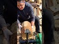 Splitting wood using super strong tools #shorts