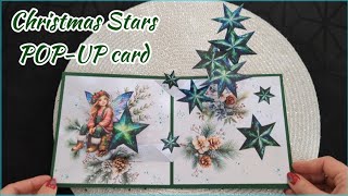 Christmas stars POP-UP CARD DIY with glow in the dark magic ✨🌟✨