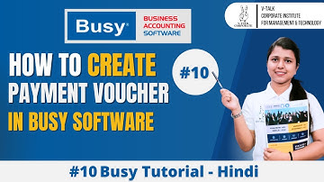 How to Create Payment Voucher In Busy Software | Tutorial in Hindi Lesson 10! #vtalkinstitute #busy