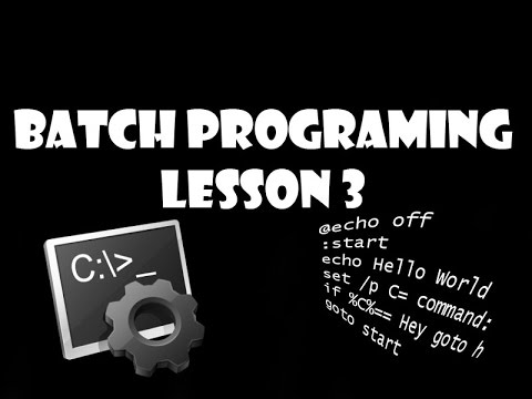 learning batch programming,