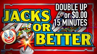JACKS OR BETTER 9/6 video poker ♥️ Double Up or $0 in 15 minutes ♦️ “Full Pay”