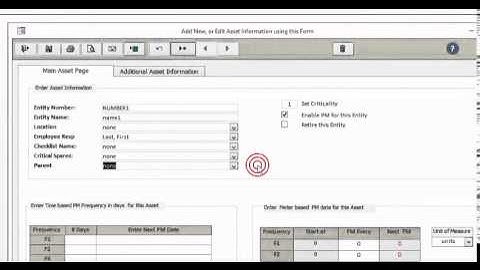 Add Data to the Main asset File in Omega CMMS Software