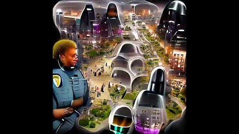 CLIP+VQGAN (Text-to-Image): a city in the future where black people feel safe