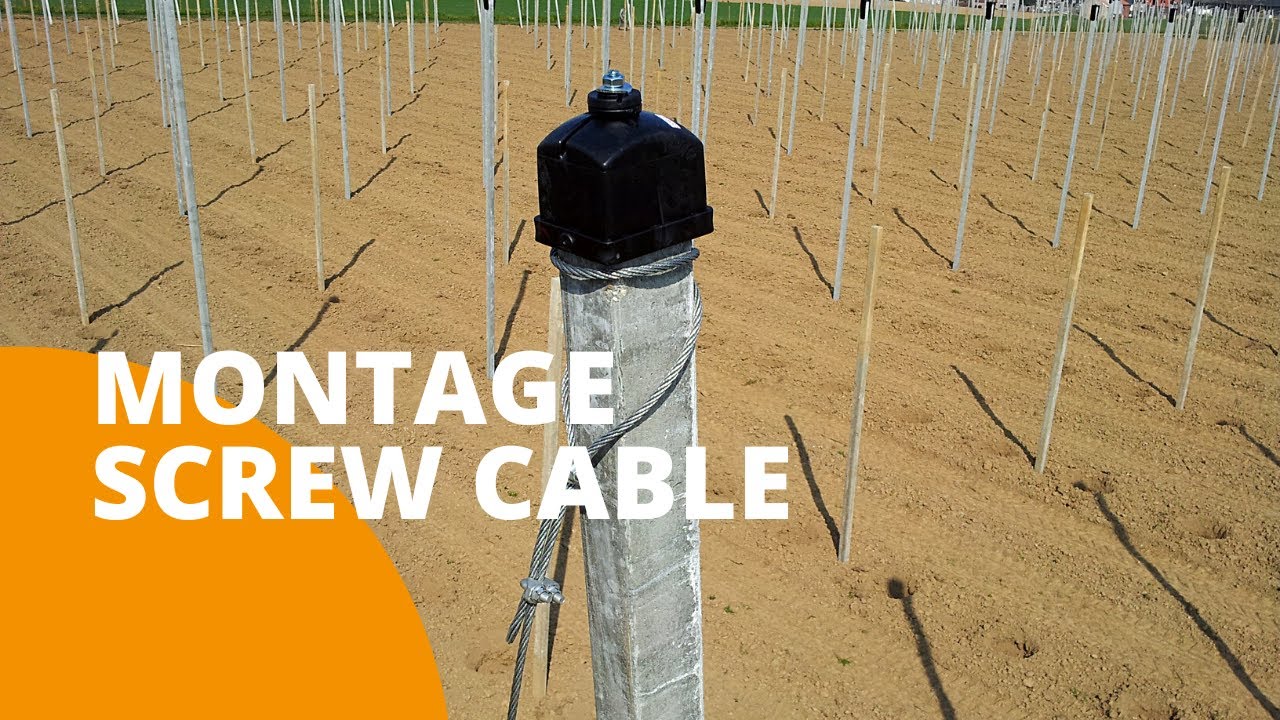 Post Cap End Concrete Pole and Screw Cable 8mm Montage- FRUITSECURITY HOLLAND