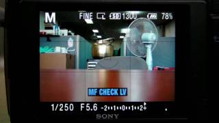 Sony a550 DSLR Live view
