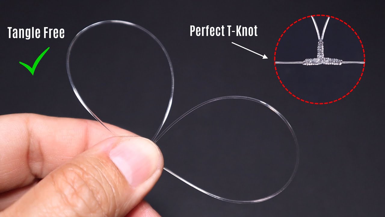 Super Easy Way to Tie T-Knot, Tangle Free, Pancing Anti Mocel
