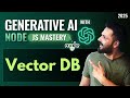 Generative AI with Node JS in Hindi #29 What is Vector Database Explained Simply