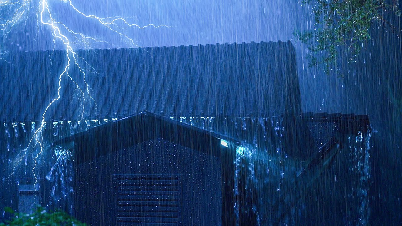 Sonido De Lluvia Para Dormir Con Truenos Fuertes – Alivia El Estrés Y ...