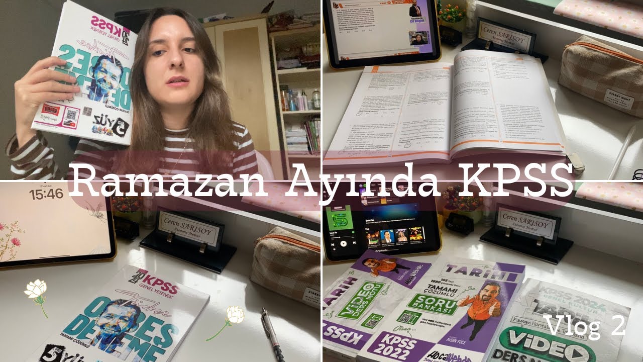 Ramazan Ayında KPSS Vlog 2🌙 | Derslere yetişemiyorumm... #kpss #kpsslisans #studyvlog