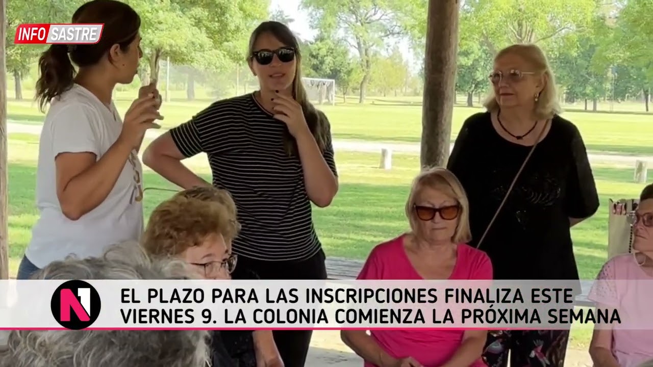 Sastre abrió la inscripción a la Colonia de Verano 2026 para personas mayores