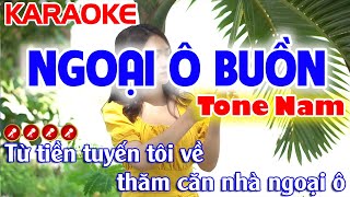 Ngoại Ô Buồn Karaoke Nhạc Lính Tone Nam - Tình Trần Organ