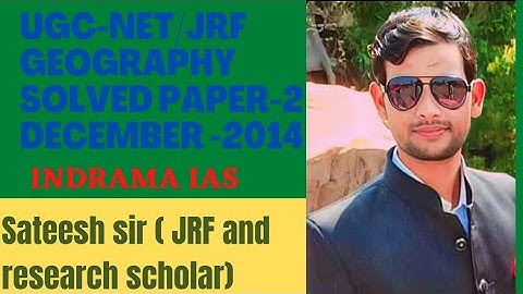 UGC-NET/JRF Solved paper-2 Geography December-2014 for assistant professor ,PGT /TGT and other exams