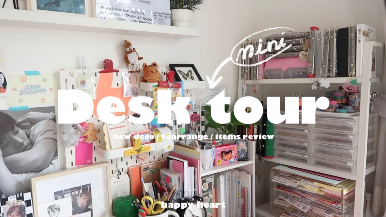 🏠Desk tour (mini) ทัวร์โต๊ะทำงาน/จัดของรกๆ/ป้ายยาitemsสุดคิ้วท์