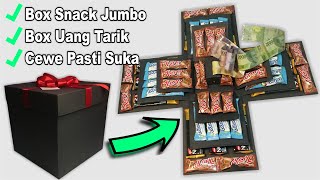 DIY Birthday Gift Idea | Box Snack Jumbo | Box Uang Tarik | how to make a snack box