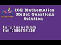 Ioe  model exam 4 demo solution