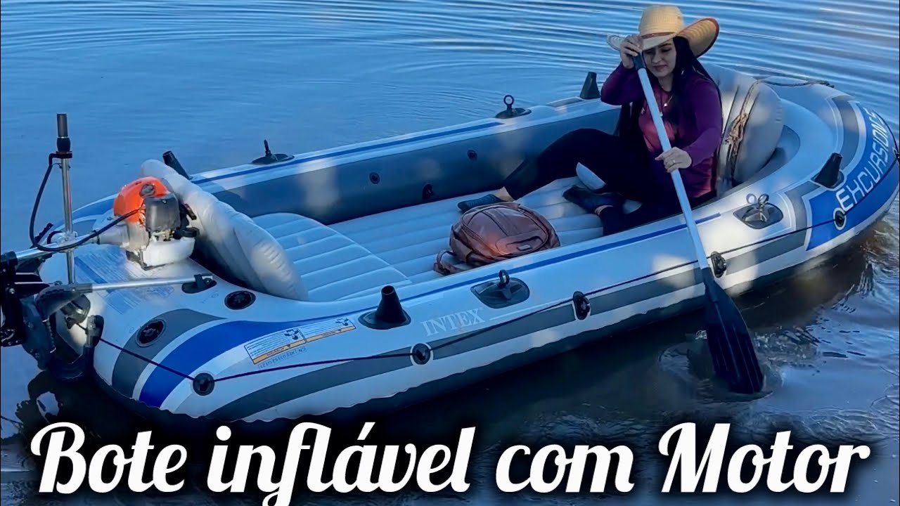 VEJA OS DETALHES DE COMO É TER UM BOTE INFLÁVEL COM MOTOR 3Hp A GASOLINA!⚠️