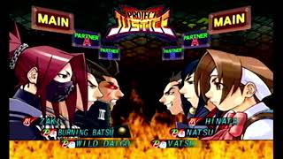 Project Justice(Dreamcast)-Zaki/Burning Batsu/Wild Daigo vs Hinata/Natsu/Vatsu